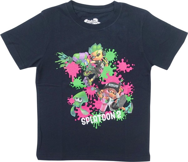 Splatoon2 スプラトゥーン2 Kids ナワバリバトル Tシャツ キッズ ジュニア 子供服 半袖 白 紺 グッズ ガレージファインヤフー店 通販 Yahoo ショッピング