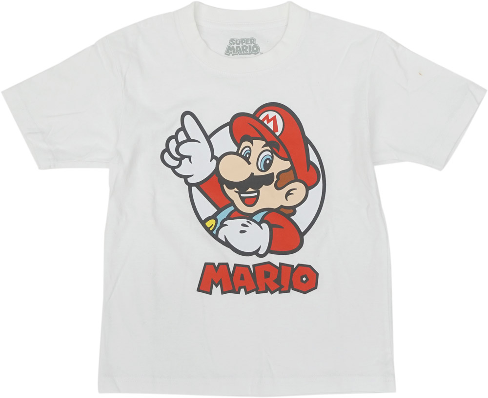 スーパーマリオ 子供服 キッズ Tシャツ KIDS マリオ フェイス ブラック