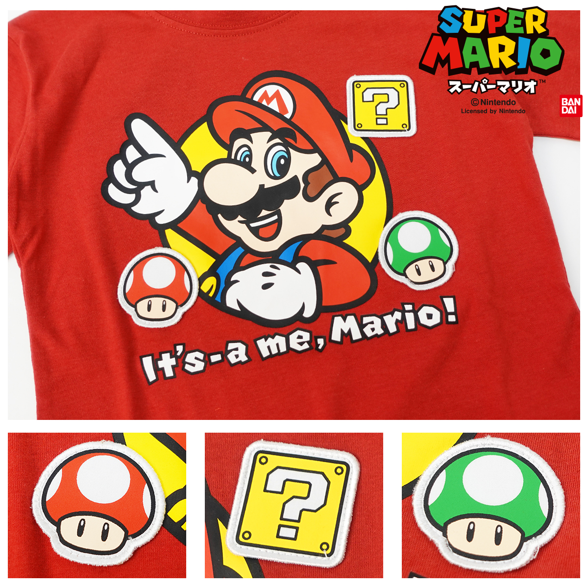 任天堂（Nintendo） スーパーマリオ 子供服 キッズ Tシャツ KIDS