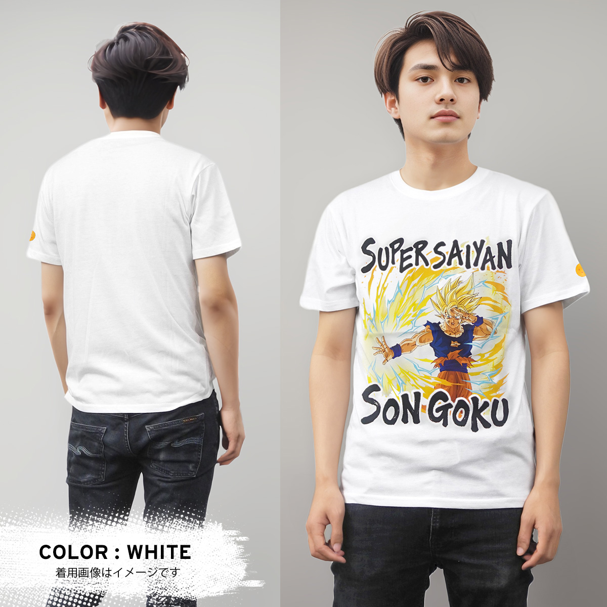 ドラゴンボール Z Tシャツ 悟空 超元気玉 半袖 黒 白 ブラック