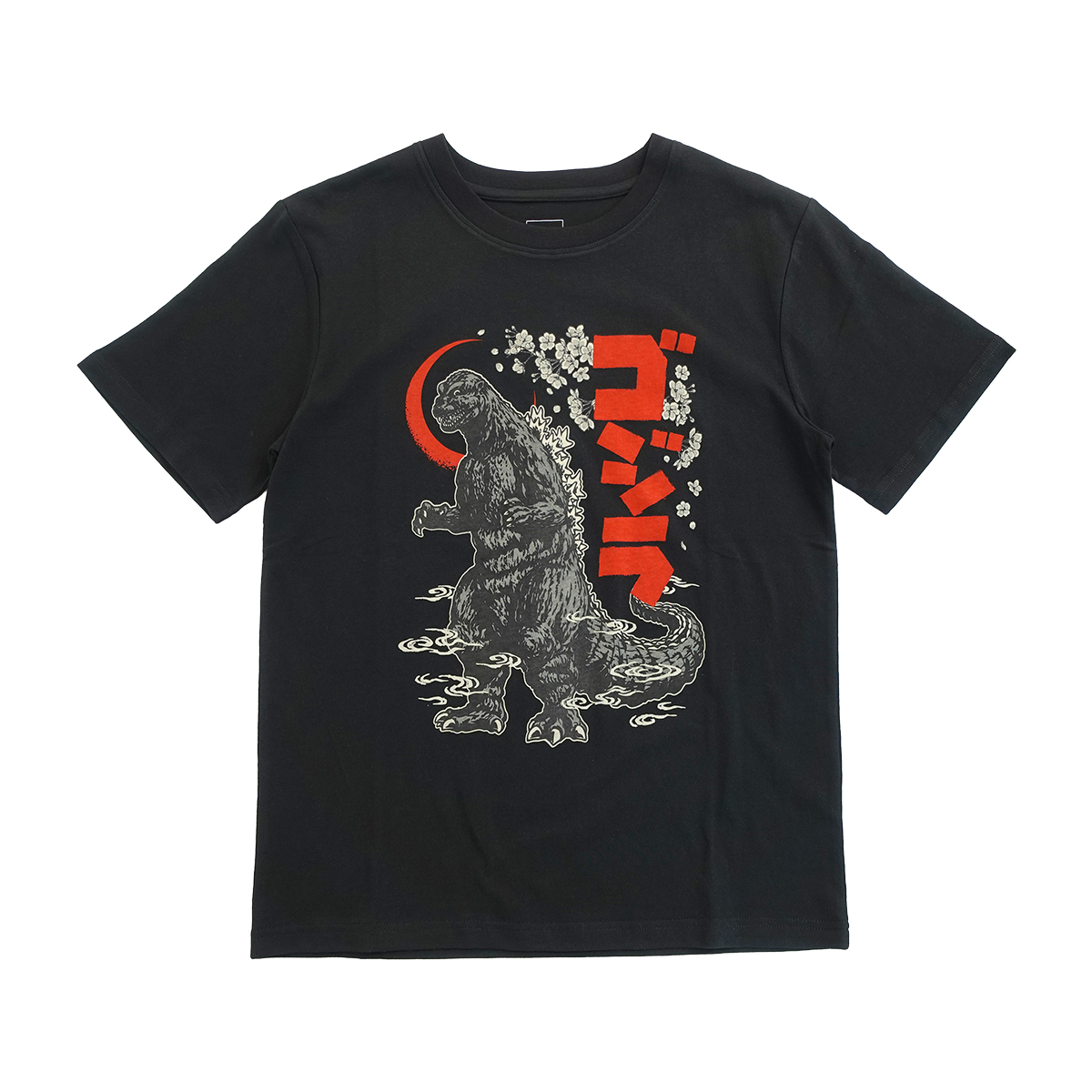 ゴジラ ポスタープリント Tシャツ キングギドラ 和柄 半袖 黒 ブラック