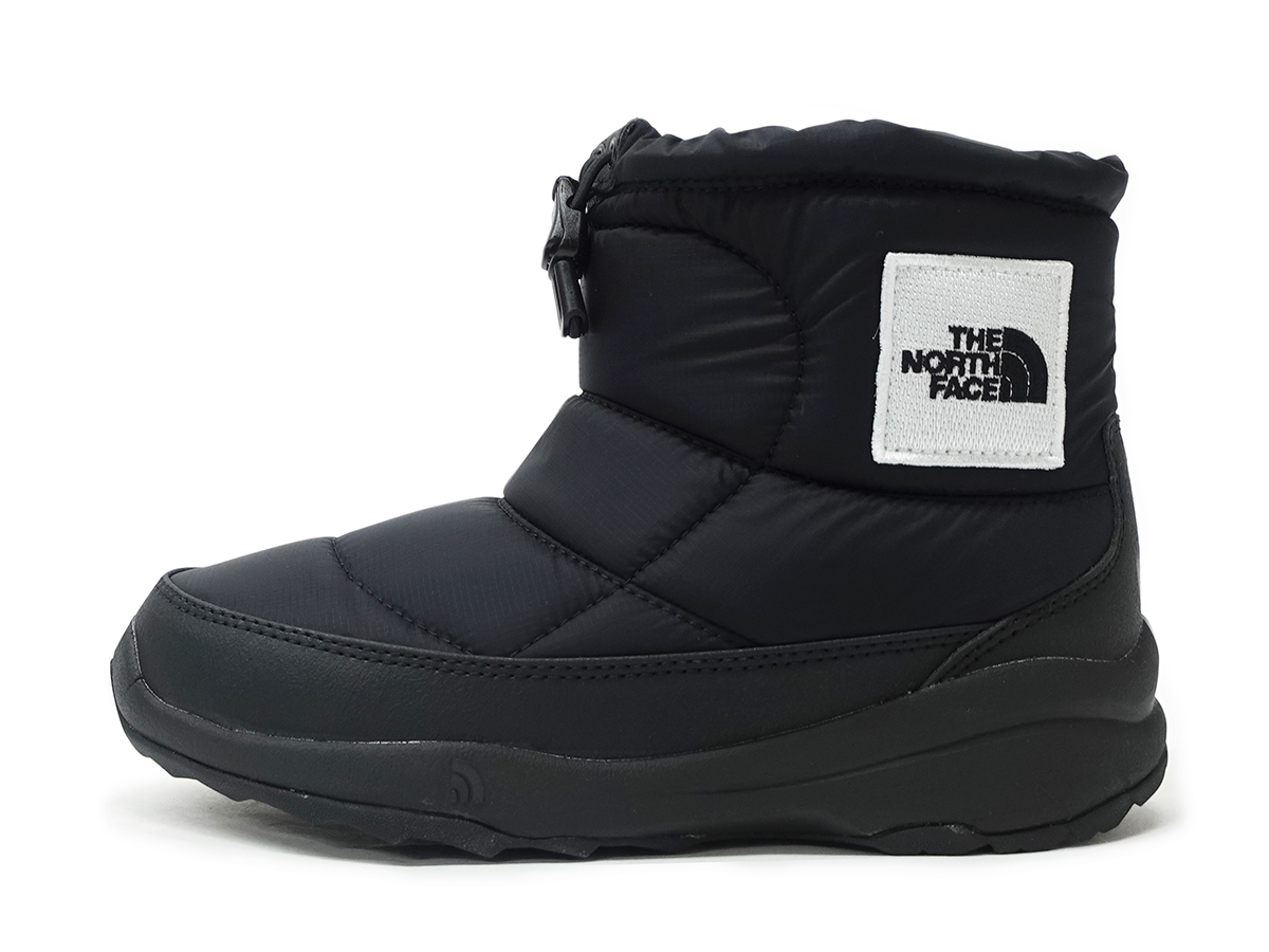 ザ ノースフェイス THE NORTH FACE キッズ ブーツ 子供用 ヌプシ ブーティ ロゴ ショート NFJ52280 KW  TNFブラック×TNFホワイト