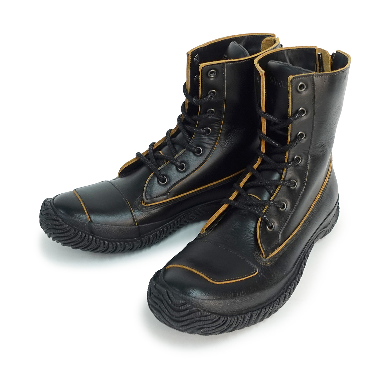 SPINGLE スピングル ブーツ バイクブーツ メンズ レディース SP-1423 ブラック 革  プレゼント カジュアルブーツ SPINGLE（スピングル） ブーツ バイクブーツ メンズ レディース SP