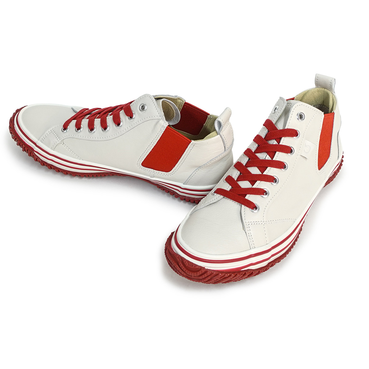 SPINGLE（スピングル） スニーカー レディース SP-442 YOU シロ/アカ