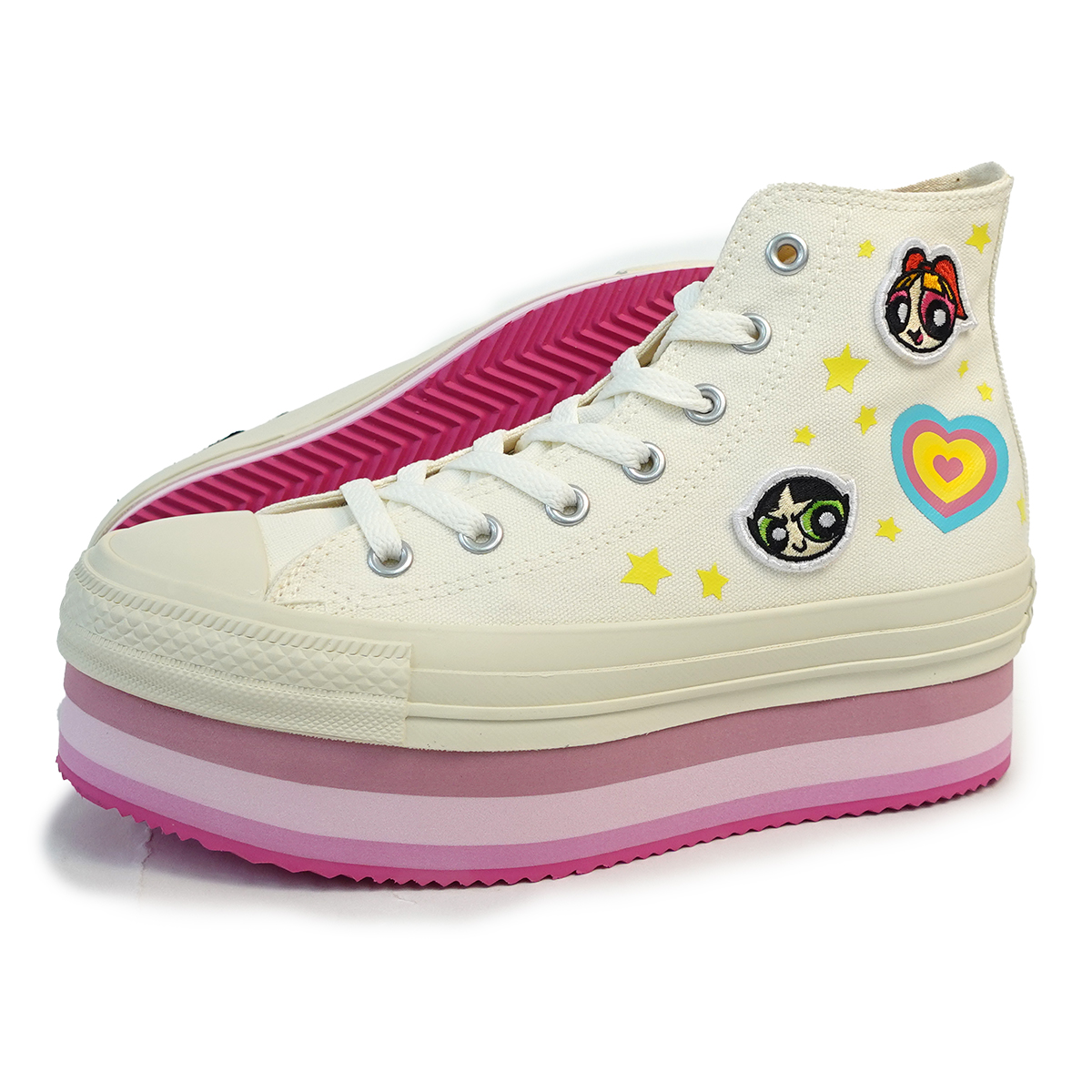 コンバース×パワーパフガールズ　厚底ハイカット スニーカ ALL STAR CHUNKYLINE HI / THE POWERPUFF GIRLS / オールスター