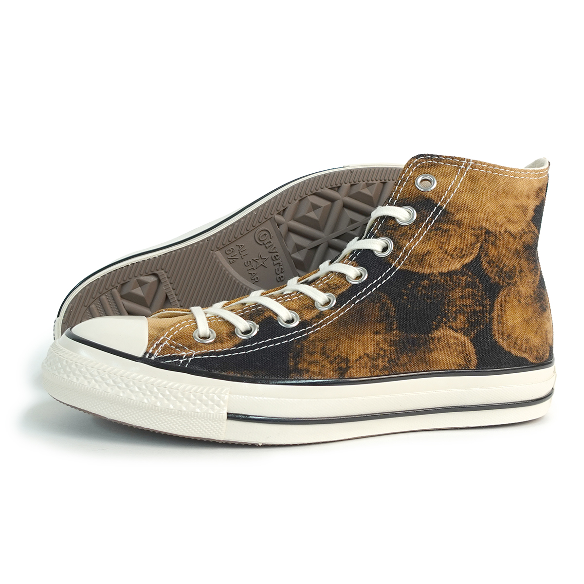 【CONVERSE】AS AGED BLEACHEDCANVAS HI BLACK 国内発送 ALL STAR AGED BLEACHEDCANVAS HI/ALL STAR AGED MATERIALBLOC