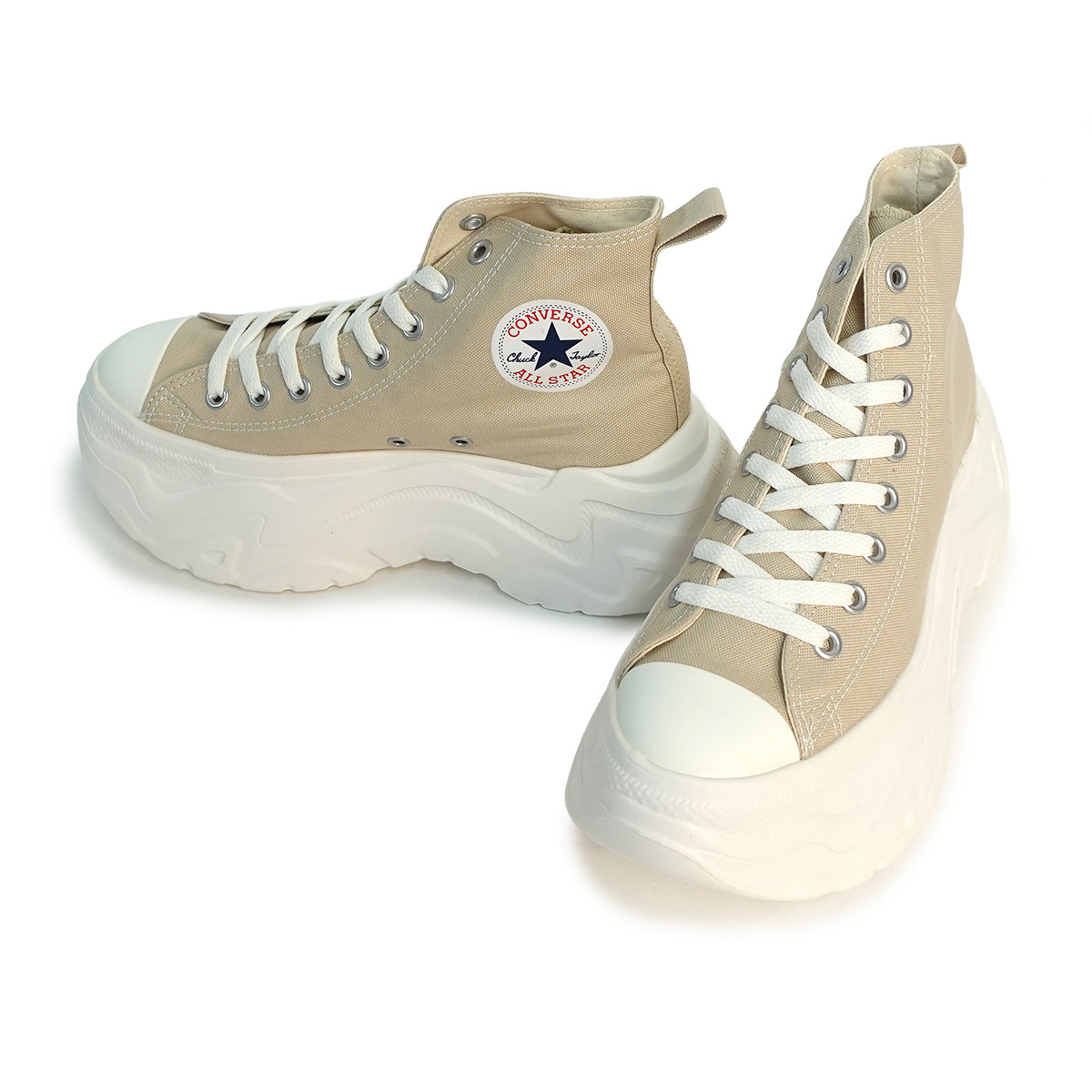 コンバース CONVERSE スニーカー ハイカット 厚底 軽量 メンズ レディース オールスター シティハイク HI ライトベージュ ALL STAR CITYHIKE HI 9502148_1.jpg