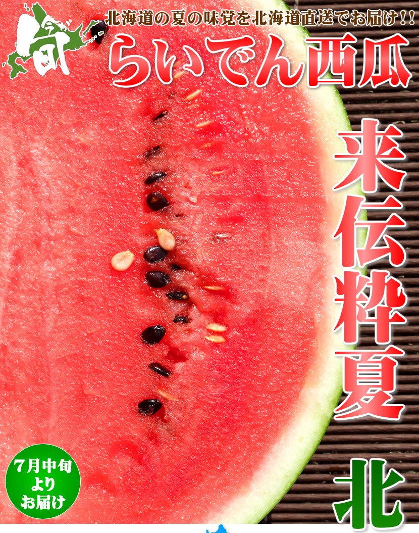 北海道産 らいでんスイカ
