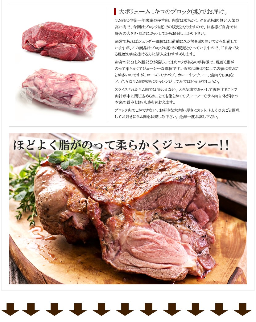 ラム肉 ブロック 1kg (肩肉/ショルダー/冷凍) ジンギスカン 肉 羊肉 同梱 まとめ買い 自宅用 BBQ 焼肉 北海道 グルメ 千歳ラム工房  お取り寄せ :qq-hn-namram-sho-block-1kg:北のデリシャス - 通販 - Yahoo!ショッピング