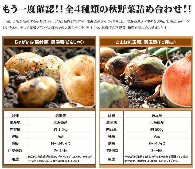 北海道産 秋野菜セット