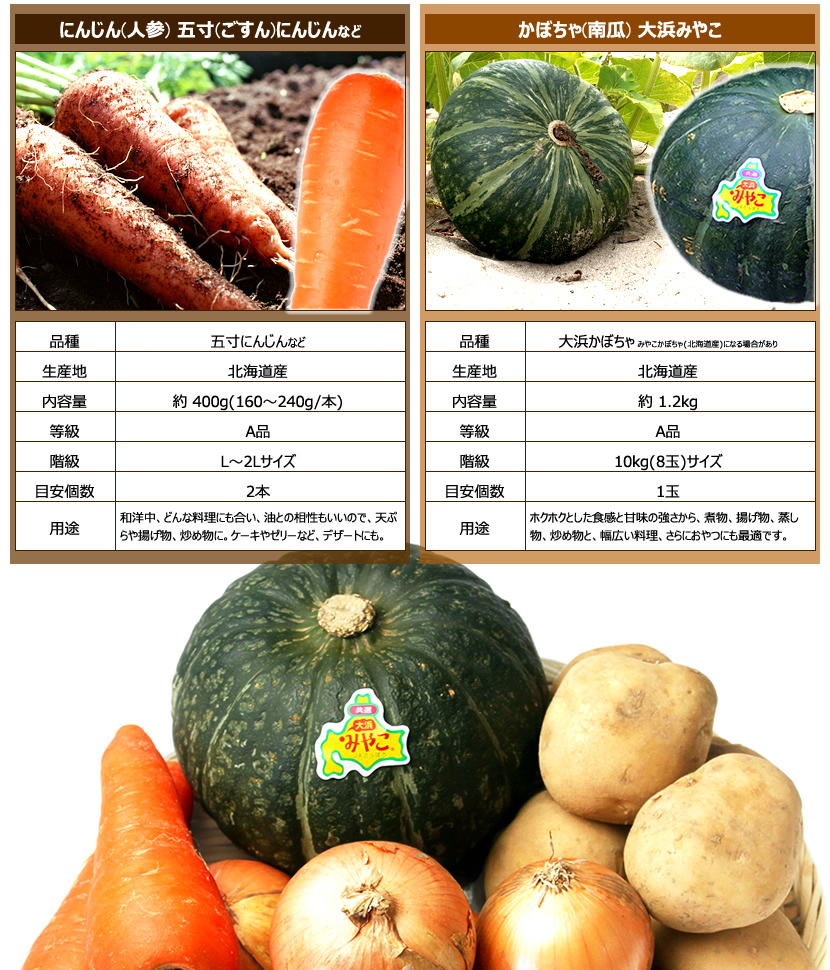 北海道産 秋野菜セット