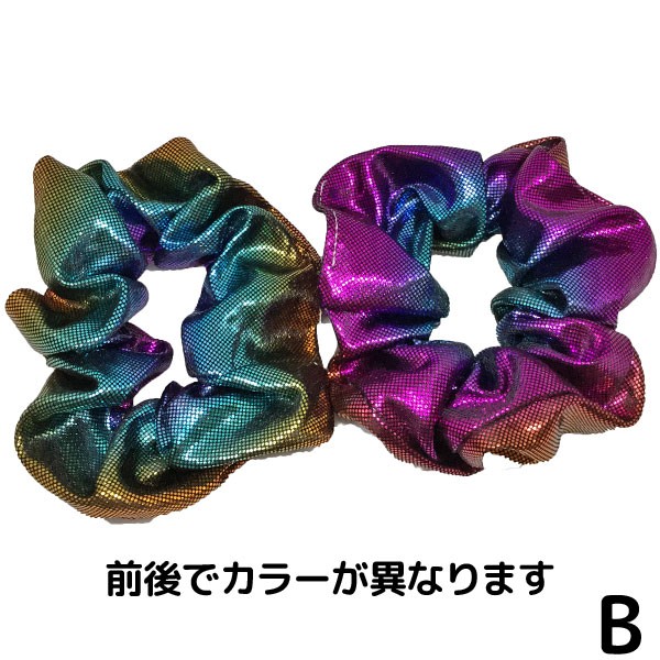 シュシュカラー確認ページ④ シュシュ メタリック カラー ヘアアクセサリー 子供ズ ヘアゴム 髪飾り