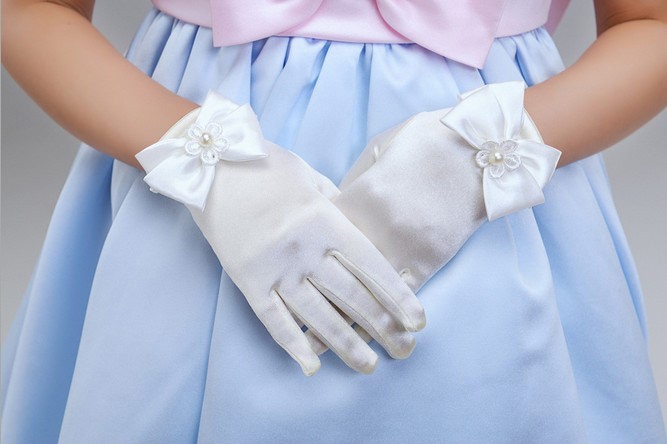 サテンストレッチグローブ 女の子 フォーマル