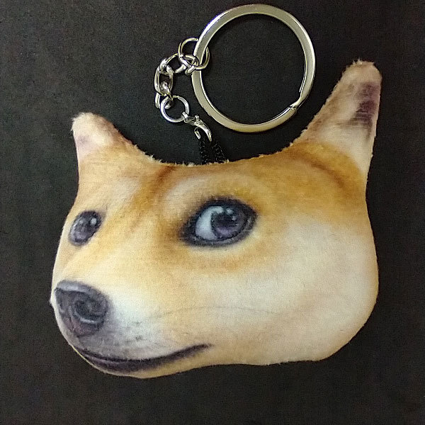 【HAZZYS】DENIM PUPPY子犬キーリング/チャームデコレーション キーホルダー 犬 刺繍 ワッペン イヌ 犬柄 アニマル チャーム