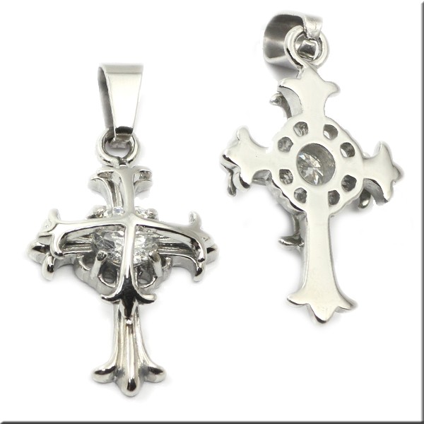 アンティークでかわいいレディースクロスキュービックジルコニアダイヤ