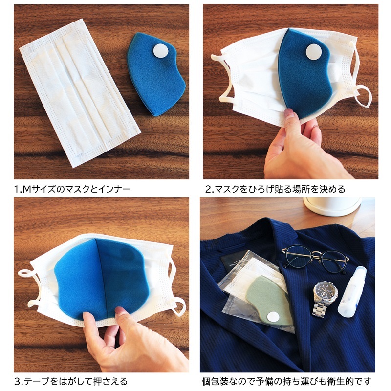 マスクインナー 【ホワイト6枚】立体 インナーマスク フィルター