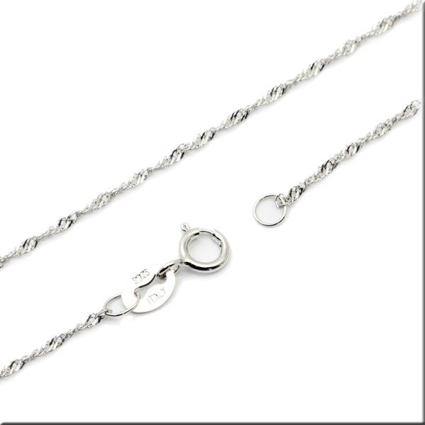 メンズレディース兼用細身でオシャレスクリューチェーンシルバー925チェーン