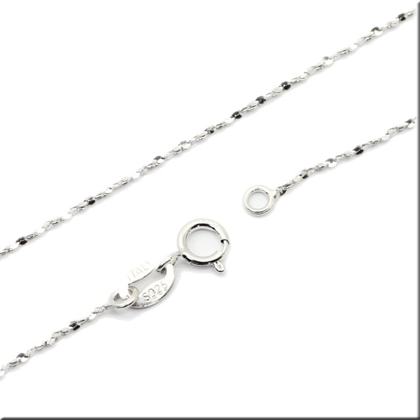 メンズレディース兼用細身でオシャレスターダストチェーンシルバー925チェーン