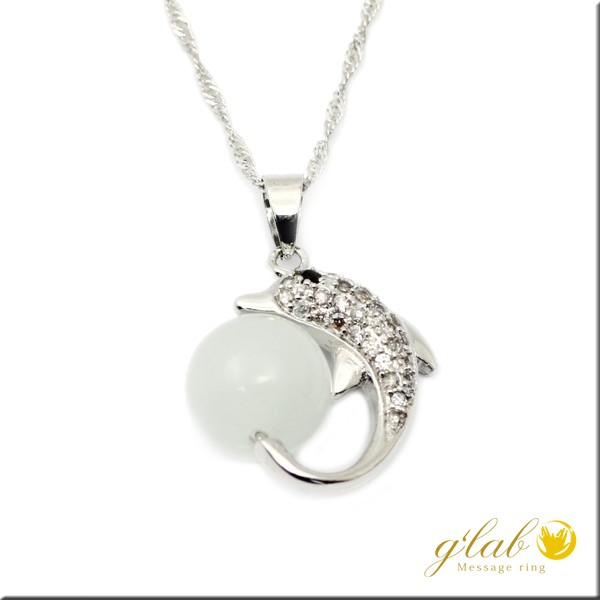 シルバー925安くて高級感があるドルフィンネックレス