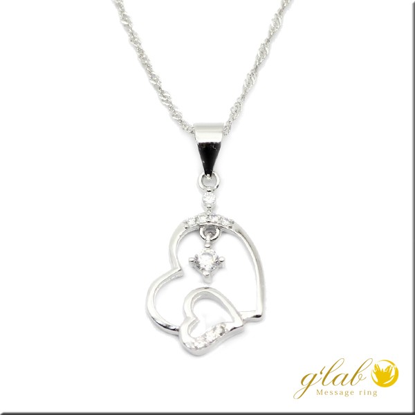 シルバー925安くて高級感があるハートネックレス