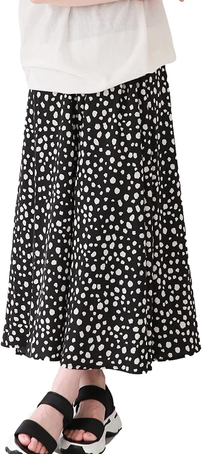 爆買WEEK +P5倍 ダルメシアン柄 スカート ロング コーデ フレア