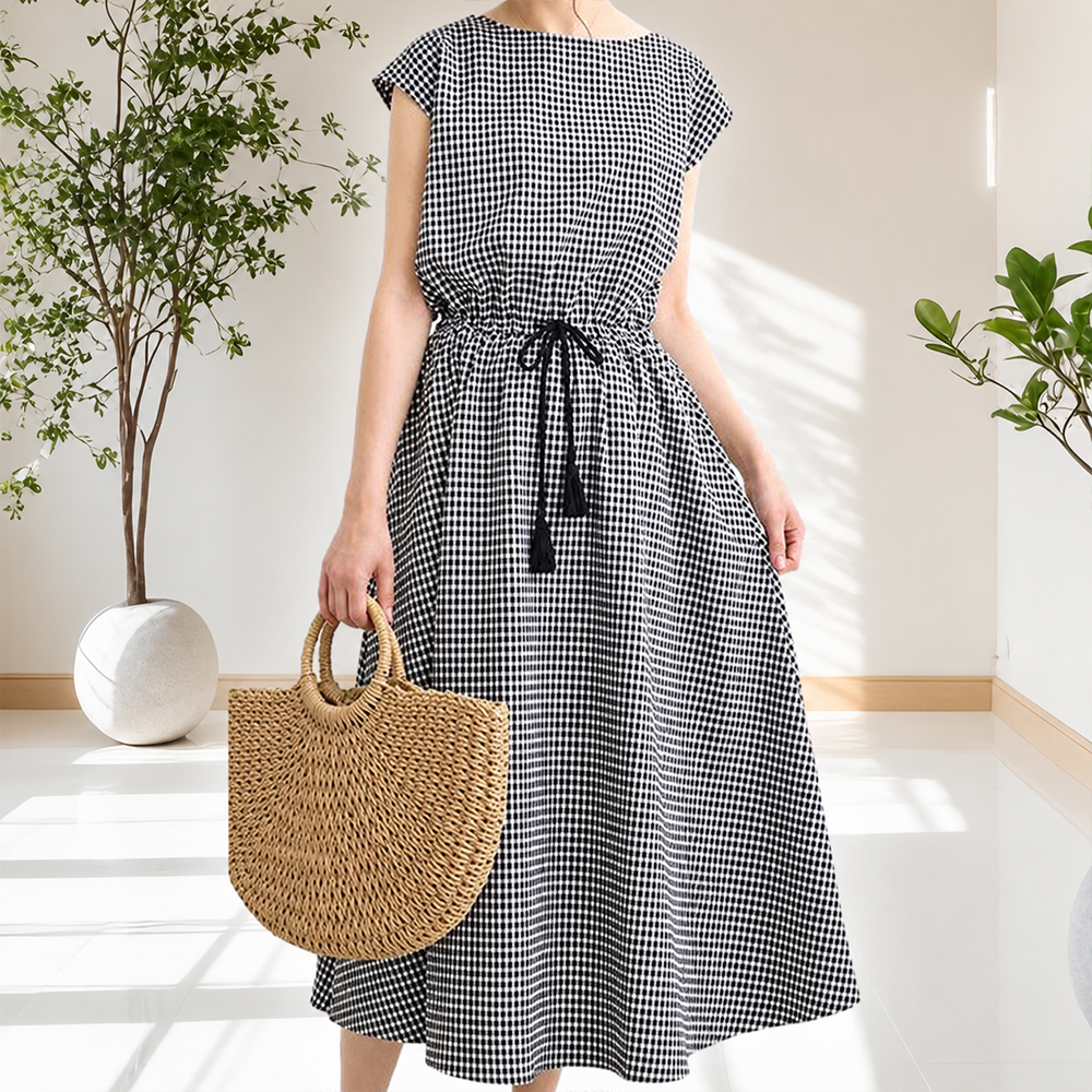 さよちゃん　未使用品　G-HOUSEワンピース レトロワンピース ワンピース 夏 50代 40代 楽なワンピース きれいめワンピース 30代