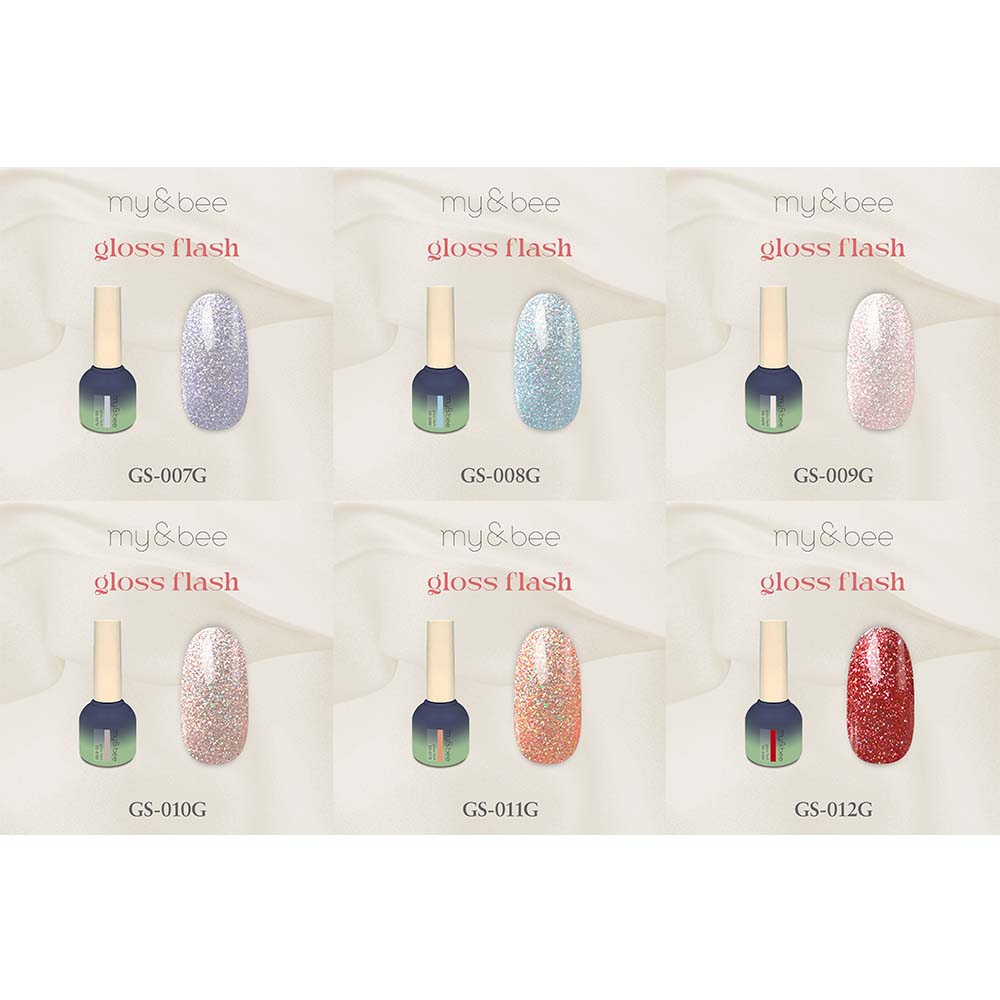 マイビー my&bee グロスフラッシュ 全12色 GS-001G〜012G 8ml