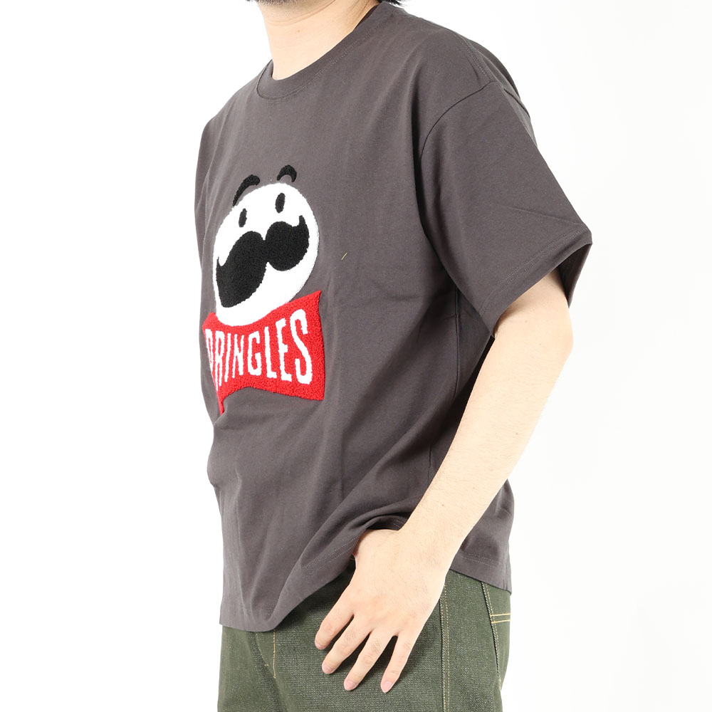 Pringles プリングルズ Tシャツ メンズ 半袖 MR.P サガラ刺繍 ツアーT