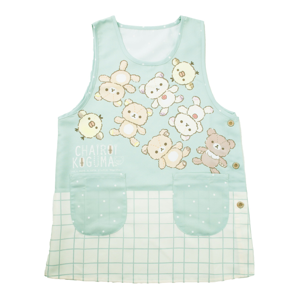 キャラクター エプロン レディース 婦人 かぶるだけ 保育士 幼稚園