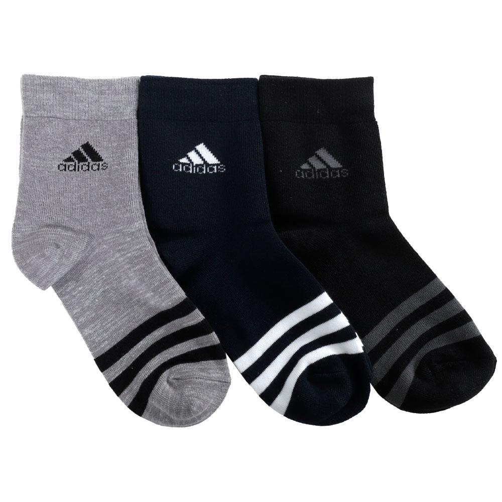 adidas キッズ ソックス WARM 断風 3足組【ゆうパケット便送料無料】_1【uk】 アディ...