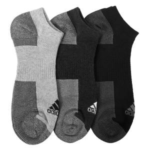 adidas アディダス メンズ ソックス スニーカー丈 3足組 靴下 紳士 メッシュ 通気性 くる...