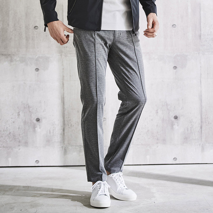 美品G-Stage ネイビー リブ編みセットアップストレッチL