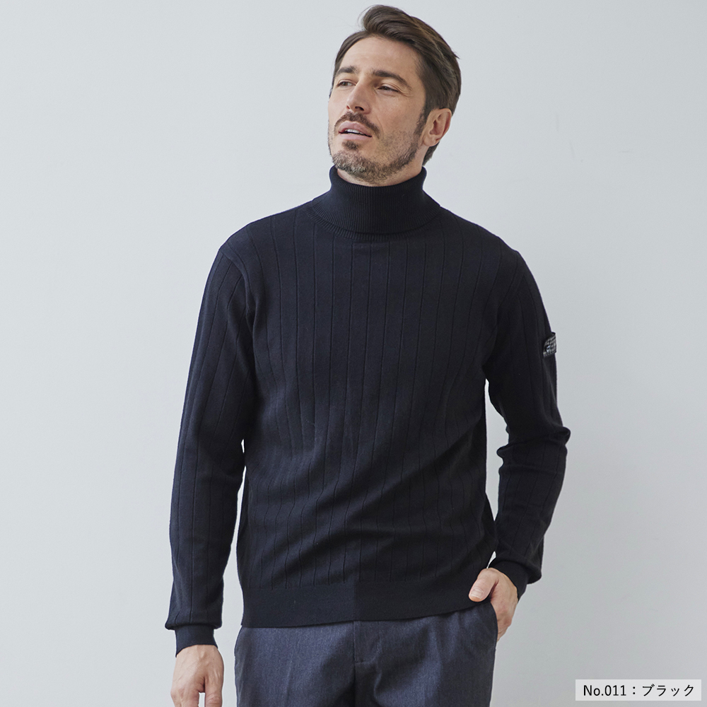 美品G-Stage ネイビー リブ編みセットアップストレッチL