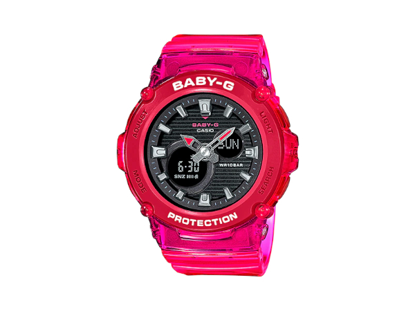 BABY-G BGA-270S-4A アナデジ レディース 腕時計 レッド スケルトン ベビーG ベイビージー