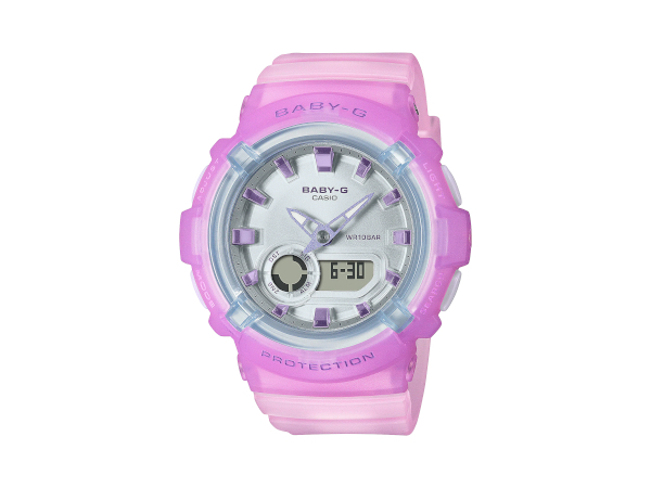 BABY-G BGA-280-6A アナデジ レディース 腕時計 パープル スケルトン