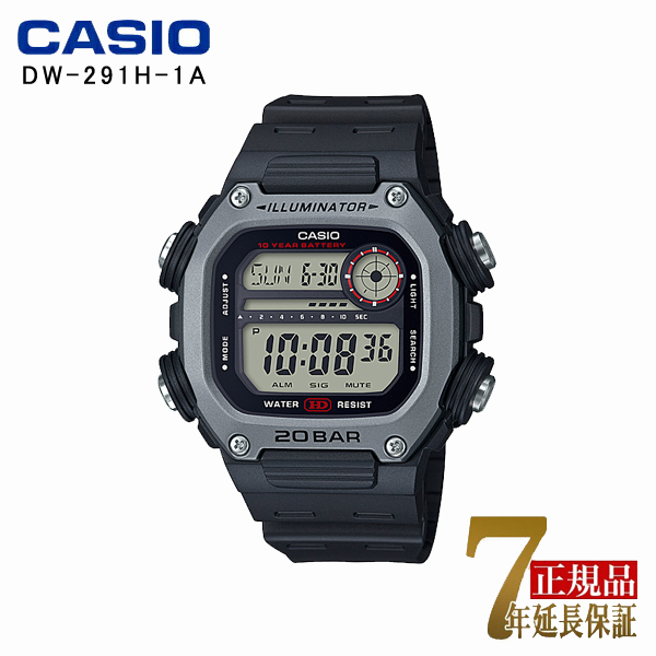 CASIO �����Y �r���v �`�v�J�V �f�W�^�� �������f�� �u���b�N DW-291H-1AJF