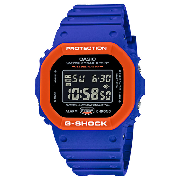 G-SHOCK DW-5610SC-2 腕時計 メンズ デジタル ブルー オレンジ Gショック ジーショック カシオ 逆輸入海外モデル｜g-supply｜02