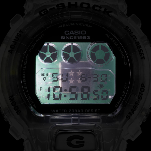 G-SHOCK DW-6940RX-7JR 腕時計 メンズ 40周年記念 クリアリミックス スケルトン カシオ 国内正規品｜g-supply｜03