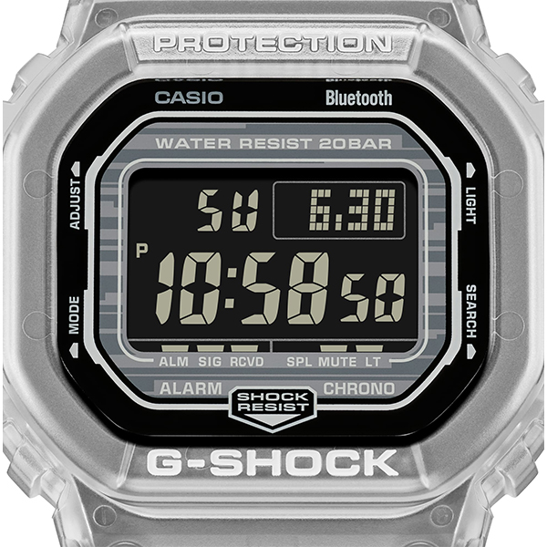 G-SHOCK DW-B5600G-7JF 腕時計 メンズ スマホ連動 デジタル クリア