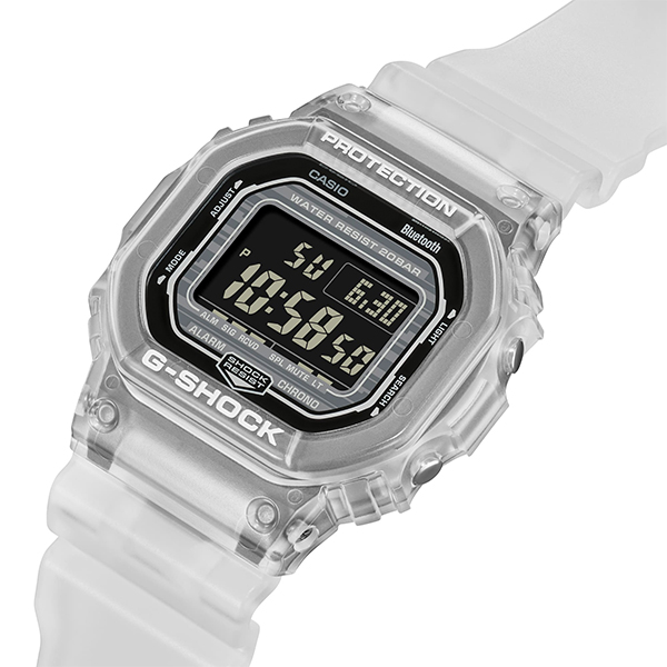 G-SHOCK DW-B5600G-7JF 腕時計 メンズ スマホ連動 デジタル クリア
