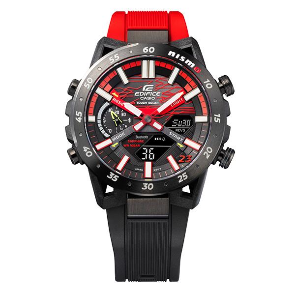 CASIO EDFICE ECB-2000NIS-1A NISMOコラボ 限定モデル 腕時計 ソーラー メンズ アナログ デジタル ブラック レッド カシオ エディフィス 逆輸入海外モデル｜g-supply｜03