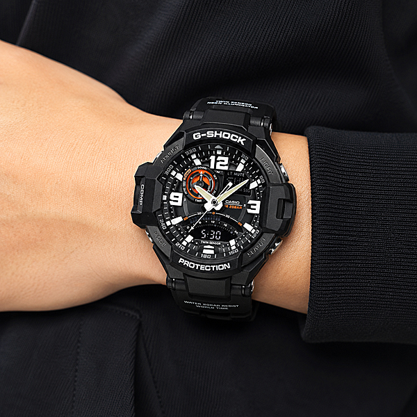 G-SHOCK CASIO メンズ 腕時計 スカイコックピット ツインセンサー搭載