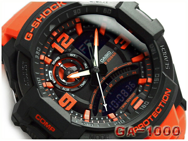 CASIO G-SHOCK �����Y �r���v �X�J�C�R�b�N�s�b�g �c�C���Z���T�[���� �A�i�f�W �C�O���f�� GA-1000-4ADR