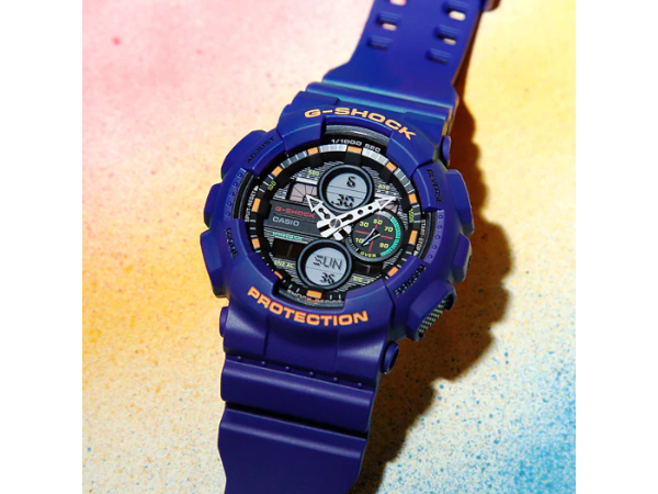G-SHOCK GA-140-6A アナデジ メンズ 腕時計 パープル Gショック ジー