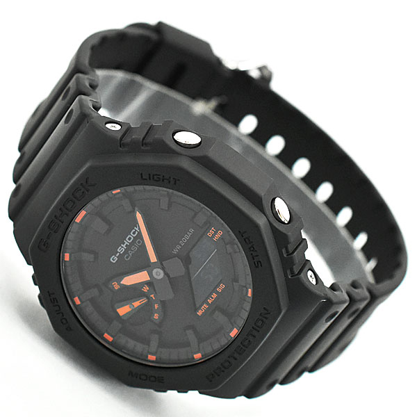 G-SHOCK GA-2100-1A4 アナデジ メンズ 腕時計 ブラック オレンジ ネオンカラー Gショック ジーショック 逆輸入海外モデル