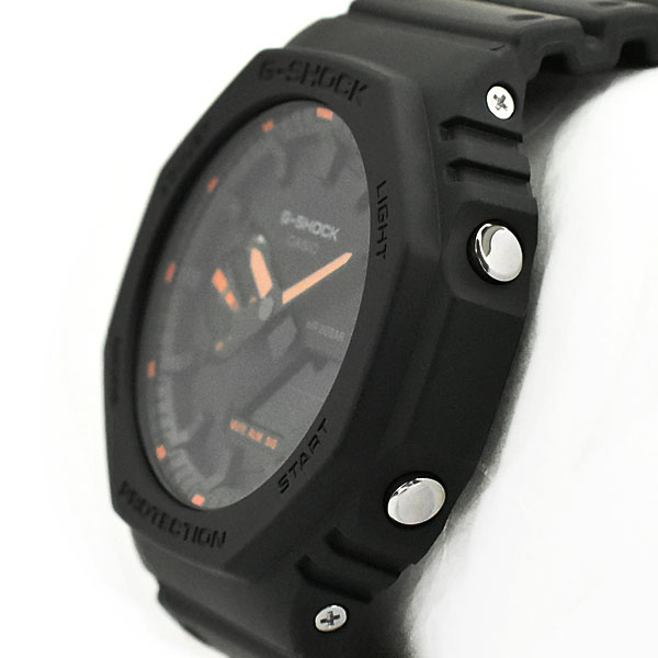 G-SHOCK GA-2100-1A4 アナデジ メンズ 腕時計 ブラック オレンジ ネオンカラー Gショック ジーショック 逆輸入海外モデル