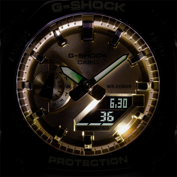 G-SHOCK GA-2100GB-1AJF 腕時計 メンズ オクタゴン ブラック ゴールド カシオ 国内正規品｜g-supply｜03