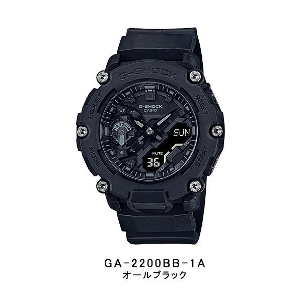 G-SHOCK CASIO メンズ 腕時計 アナデジル 海外モデル GA-2200BB-1A