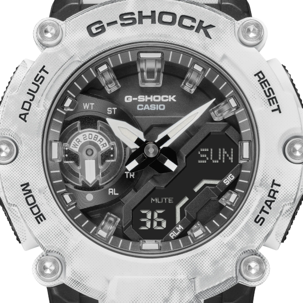G-SHOCK GA-2200GC-7A アナデジ メンズ 腕時計 ホワイト カモフラ G