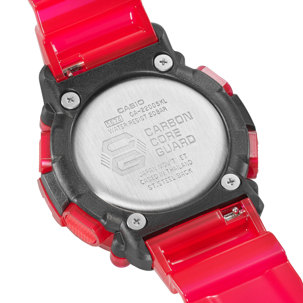 G-SHOCK GA-2200SKL-4AJF アナデジ メンズ 腕時計 レッド スケルトン G